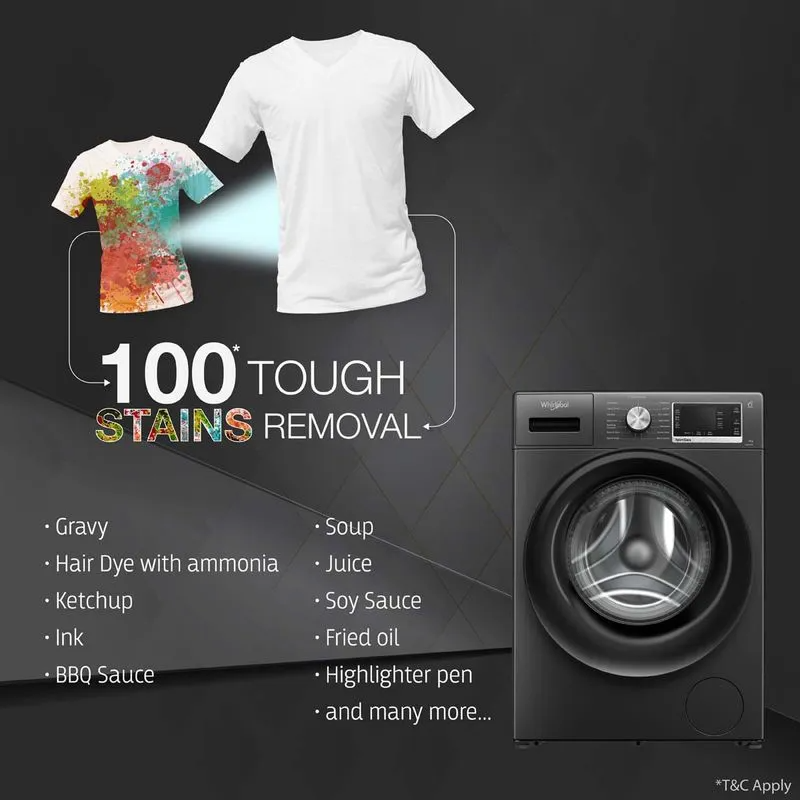 Whirlpool Xpert Care 9kg 5 Star Front Load Washing Machine with Ozone Air Refresh Technology and In-Built Heater