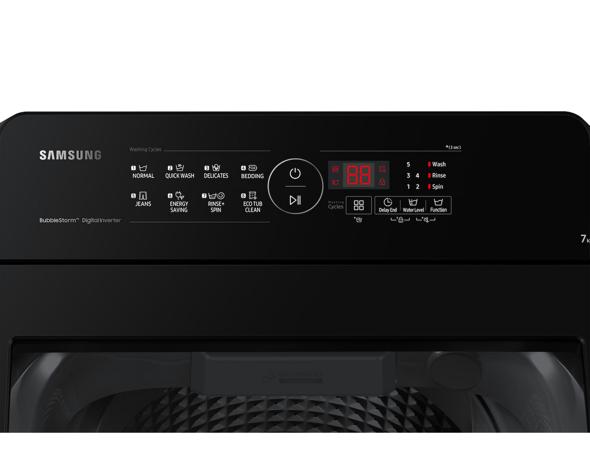 Samsung 7.0 kg Top Load Washing Machine WA70BG4441BY | Ecobubble™ | 5 Star