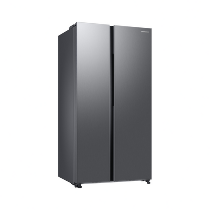 Samsung 653 L, 2 Star, Frost Free, Double Door, Convertible 5-in-1 Digital Inverter, Side By Side Refrigerator (RS76CG80X0S9HL, Silver, Refined Inox)