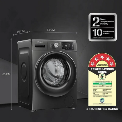 Whirlpool Xpert Care 9kg 5 Star Front Load Washing Machine with Ozone Air Refresh Technology