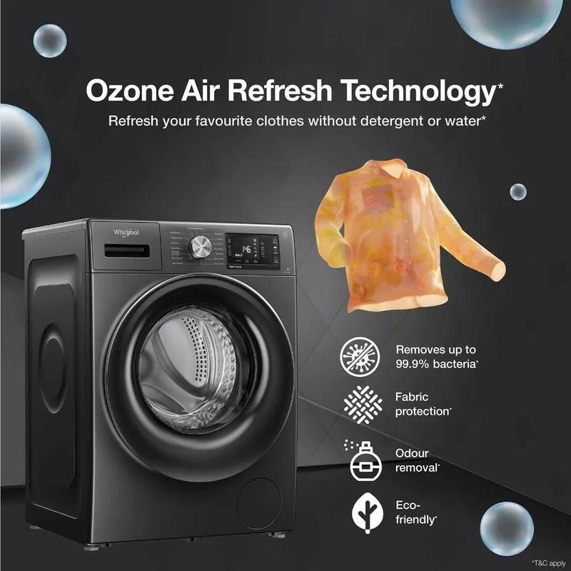 Whirlpool Xpert Care 9kg 5 Star Front Load Washing Machine with Ozone Air Refresh Technology