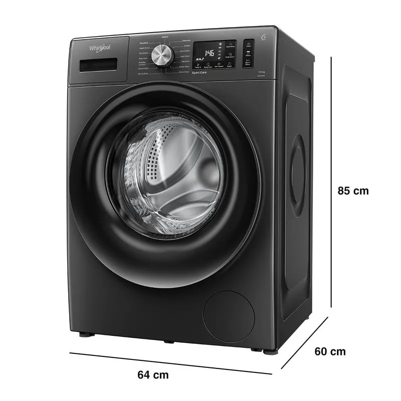 Whirlpool Xpert Care 7.5kg 5 Star Front Load Washing Machine with In-Built Heater