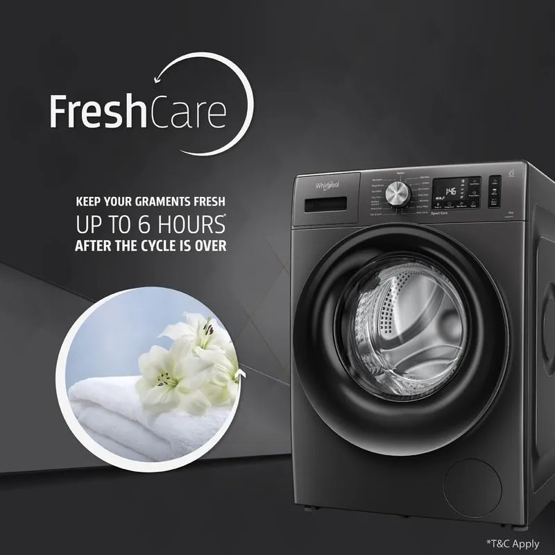 Whirlpool Xpert Care 7.5kg 5 Star Front Load Washing Machine with In-Built Heater