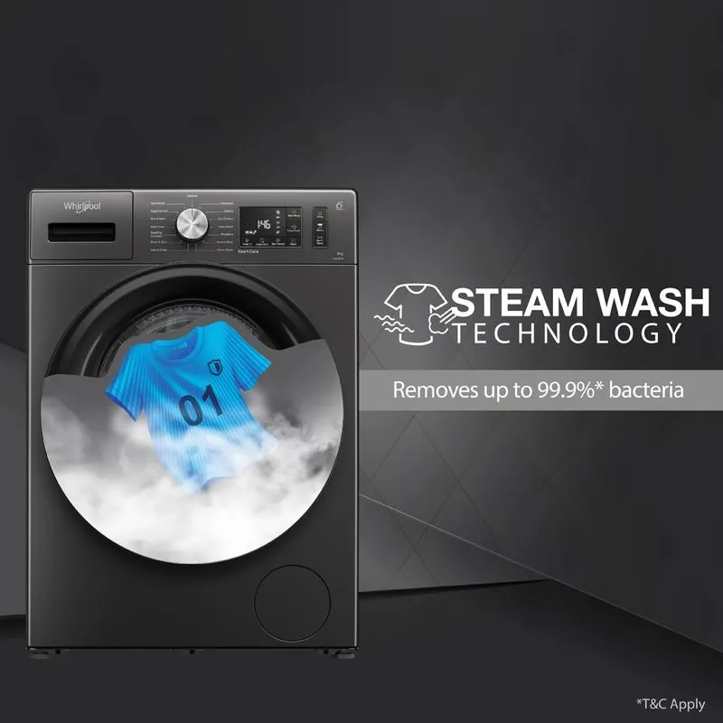 Whirlpool Xpert Care 7.5kg 5 Star Front Load Washing Machine with In-Built Heater