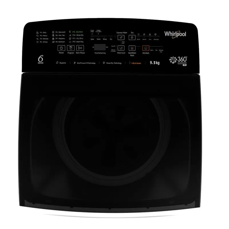 Whirlpool 360° Bloomwash Pro 9.5kg 5 Star Fully Automatic Top Load Washing Machine with In-Built Heater
