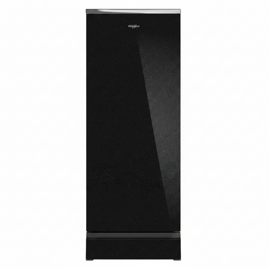 Whirlpool Icemagic Pro 192L 3 Star Glass Finish Single Door Refrigerator With Base Drawer - Crystal Black-Y