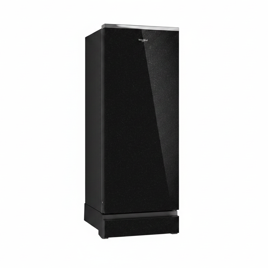 Whirlpool Icemagic Pro 192L 3 Star Glass Finish Single Door Refrigerator With Base Drawer - Crystal Black-Y