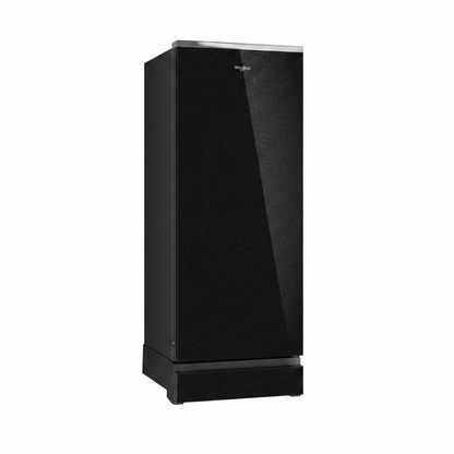 Whirlpool Icemagic Pro 192L 3 Star Glass Finish Single Door Refrigerator With Base Drawer - Crystal Black-Y