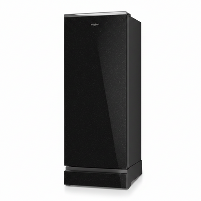 Whirlpool Icemagic Pro 192L 3 Star Glass Finish Single Door Refrigerator With Base Drawer - Crystal Black-Y