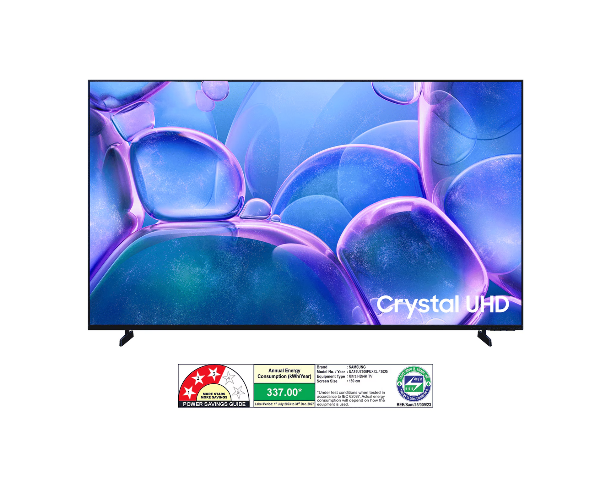Samsung 75 Inch Crystal UHD 4K Smart TV UA75U7300FUXXL with Crystal Processor 4K