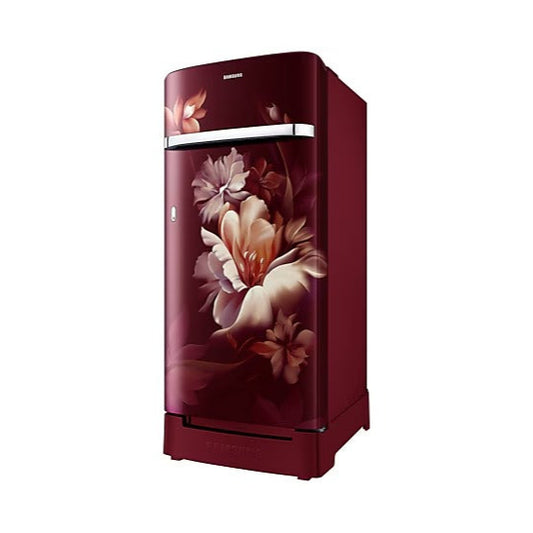 Samsung 189 L 5‑Star Digital Inverter Single Door Refrigerator – Midnight Blossom Red (RR21C2H25RZ/HL)