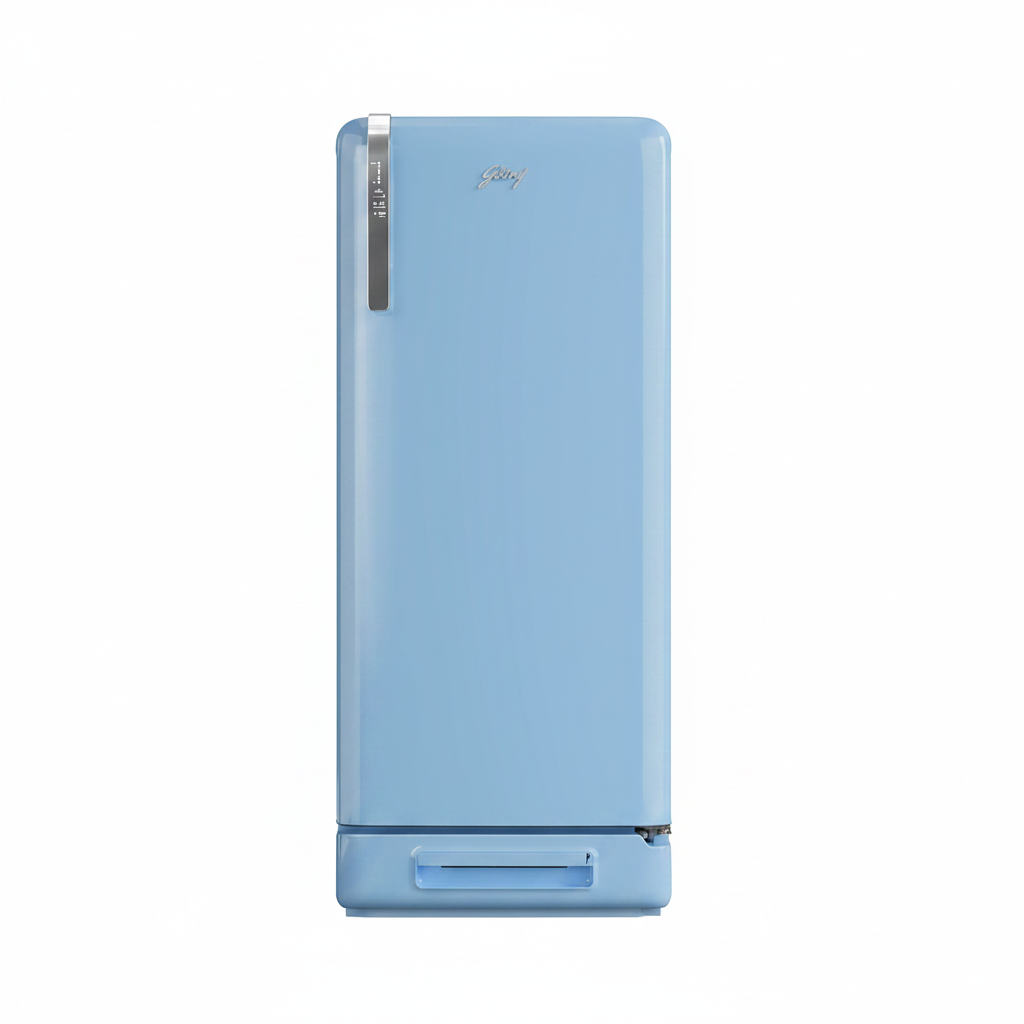 Godrej Edge Impress 194 L 5 Star Direct Cool Single Door Refrigerator Icy Blue | Inverter Compressor | UI on Handle | Energy Efficient