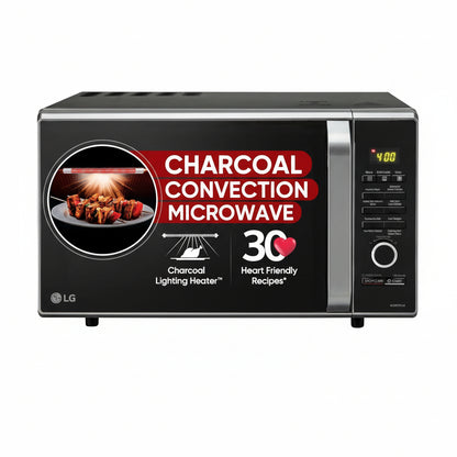 LG MJ2887BFUM 28 L Convection Microwave Oven with Charcoal Lighting Heater™, Diet Fry™, and Multi-Cook Tawa (Black)
