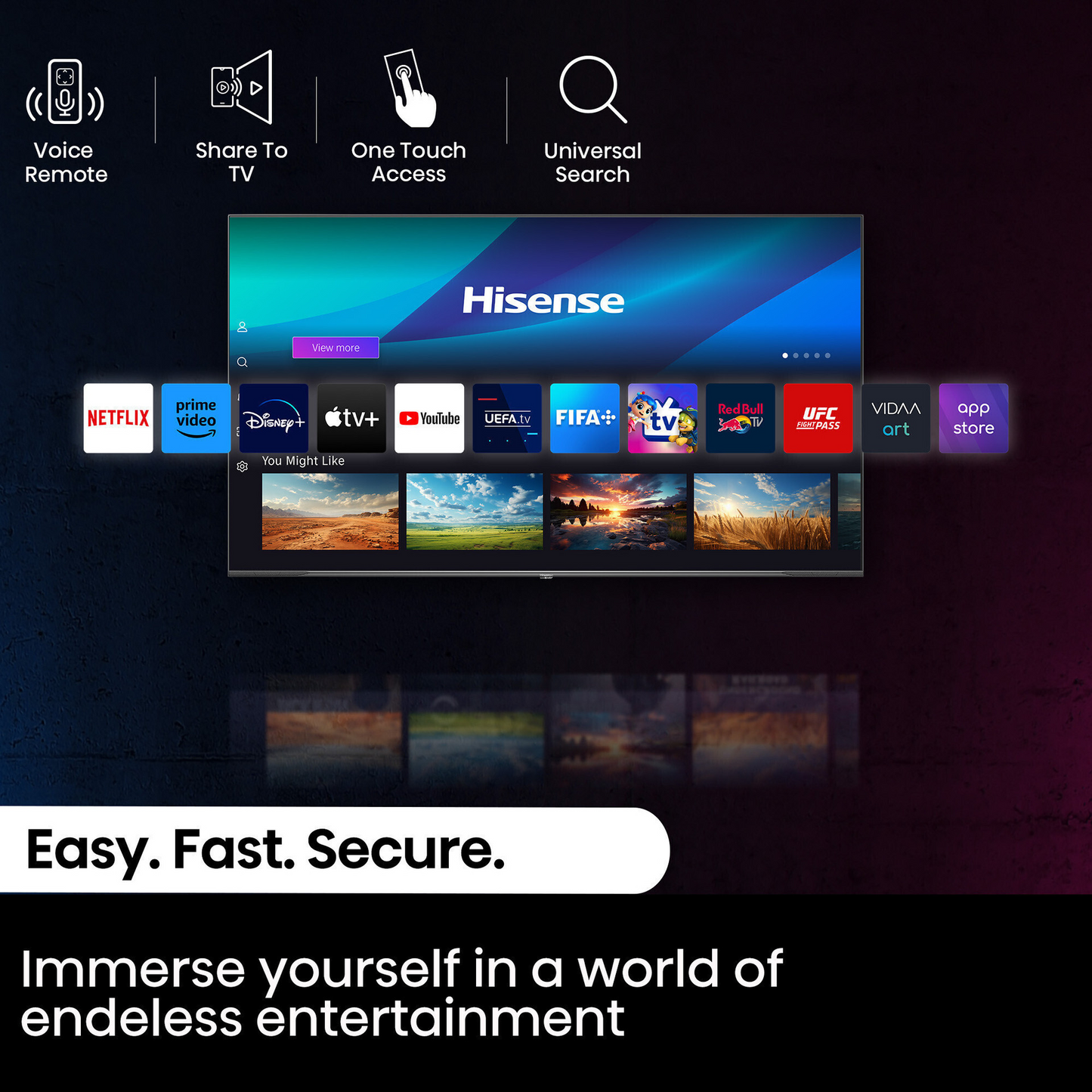 Hisense 65U7N 65-Inch Mini-LED 4K Smart TV