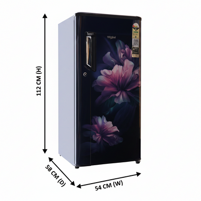 Whirlpool 180L Direct Cool Single Door 1 Star Refrigerator – 73569 (Sapphire Bliss)