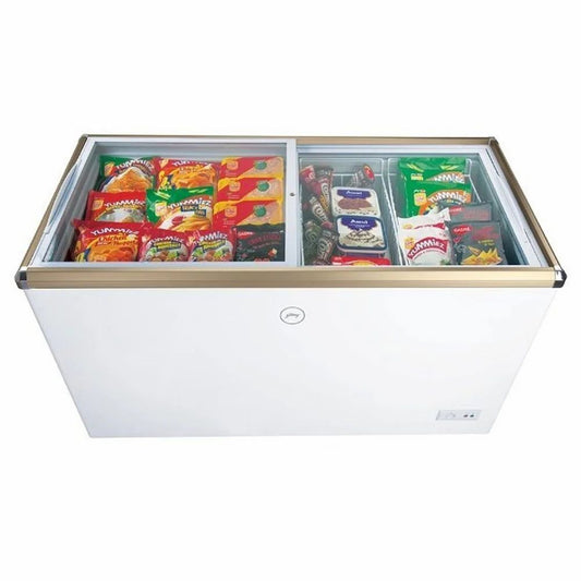 Godrej GCSW 410 R2XB RW – 410L Glass Top Deep Freezer (Royal White)