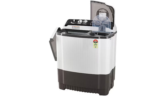 LG 8 Kg 5 Star Semi Automatic Washing Machine  Roller Jet Pulsator + Soak | Dark Grey | Model: P8015SGAZ