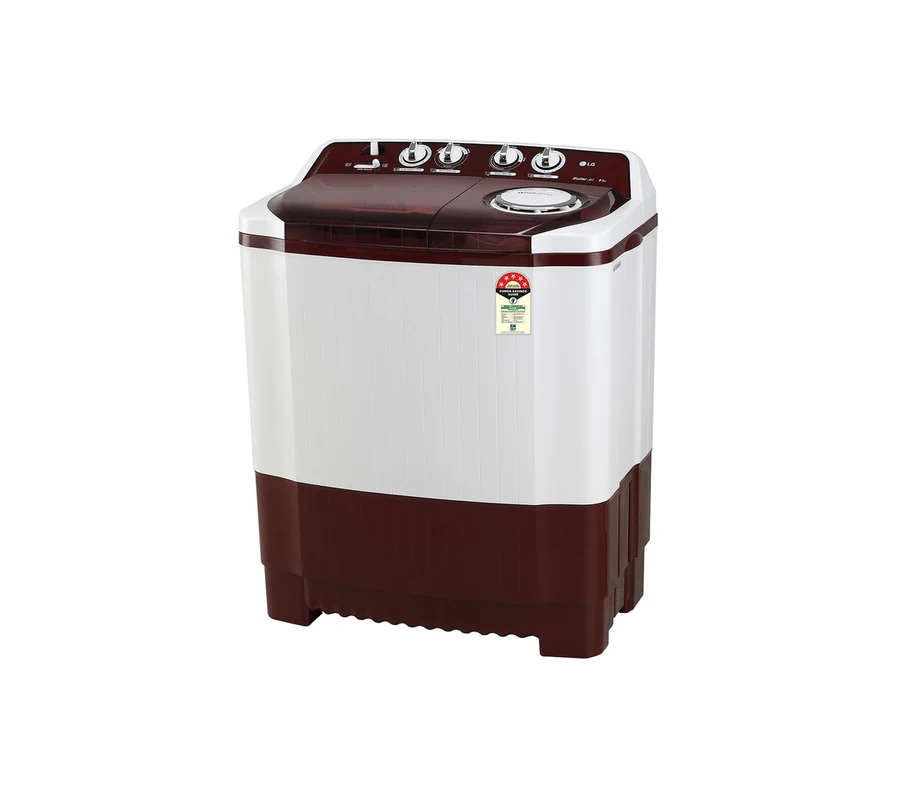 LG P8035SRAZA 8 Kg 5 Star Semi Automatic Top Load Washing Machine - Burgundy