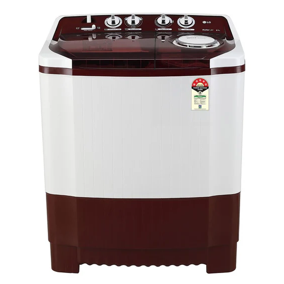 LG P8035SRAZA 8 Kg 5 Star Semi Automatic Top Load Washing Machine - Burgundy