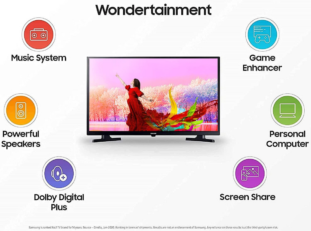 Samsung 80 cm (32 inch) HD Ready LED Smart Tizen TV UA32T4340BKXXL