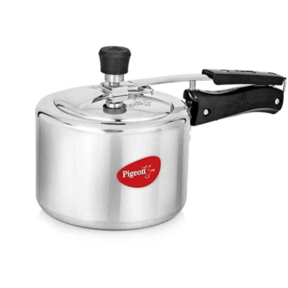 Pigeon Storm 3L Aluminium Pressure Cooker – Inner Lid, Induction & Gas Compatible (ISI Certified)
